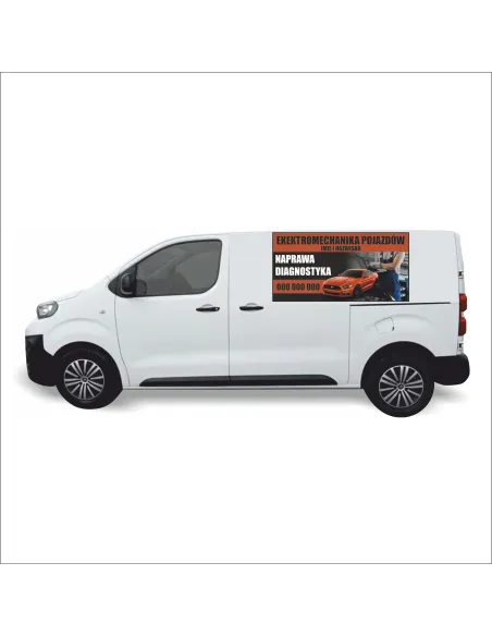 Reklama Naklejka na samochód 0,5 m2 ELEKTROMECHANIKA POJAZDÓW