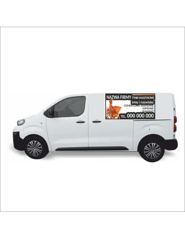 Reklama Naklejka na samochód 0,5 m2 TYNKI MASZYNOWE