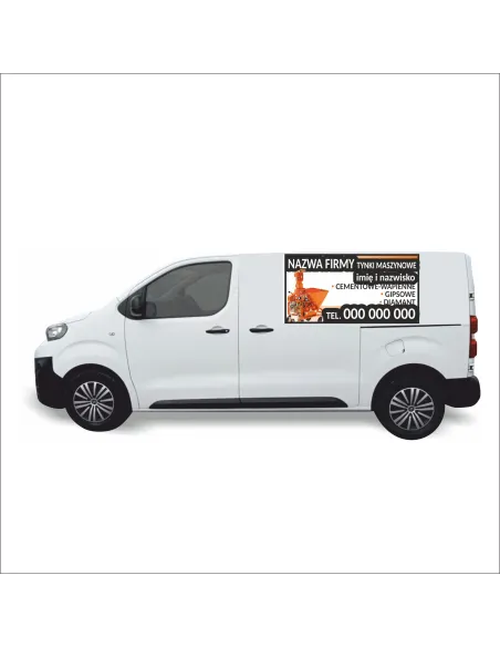 Reklama Naklejka na samochód 0,5 m2 TYNKI MASZYNOWE