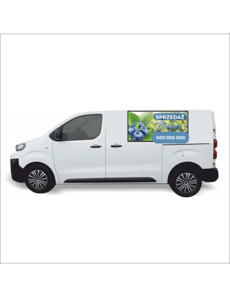 Reklama Naklejka na samochód 0,5 m2 SPRZEDAŻ BORÓWKI
