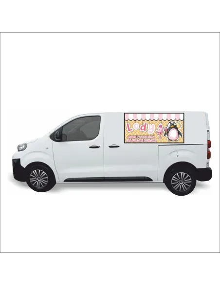 Reklama Naklejka na samochód 0,5 m2 LODY