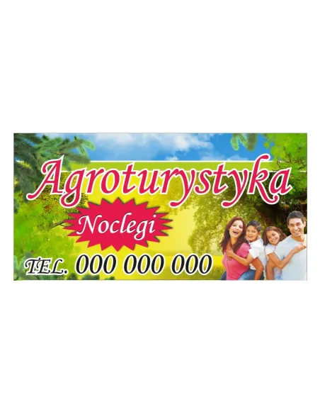 Baner reklamowy gotowe wzory banerów - Agroturystyka