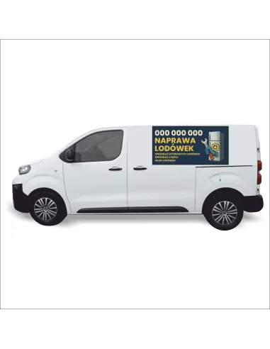 Reklama Naklejka na samochód 0,5 m2 NAPRAWA LODÓWEK