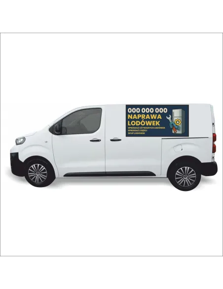 Reklama Naklejka na samochód 0,5 m2 NAPRAWA LODÓWEK