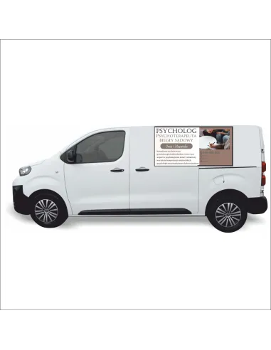 Reklama Naklejka na samochód 0,5 m2 PSYCHOLOG