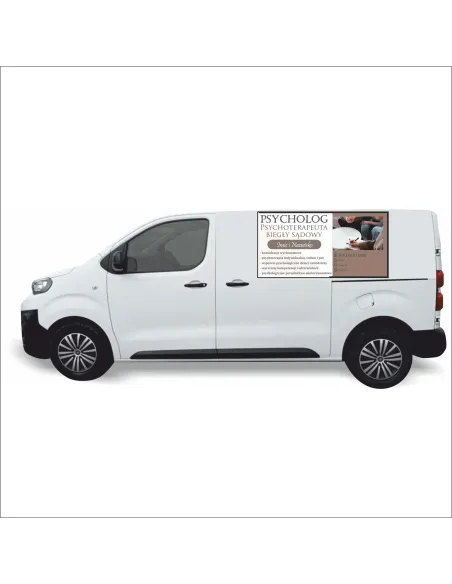 Reklama Naklejka na samochód 0,5 m2 PSYCHOLOG