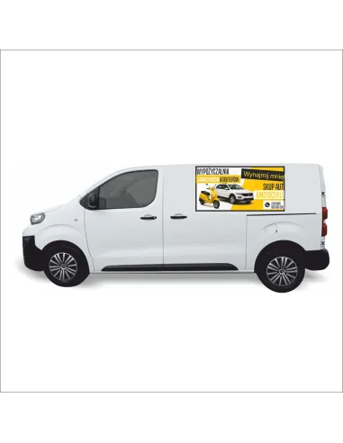 Reklama Naklejka na samochód 0,5 m2 WYPOŻYCZALNIA