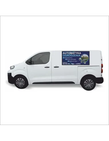 Reklama Naklejka na samochód 0,5 m2 AUTOMATYKA OGRODZENIA
