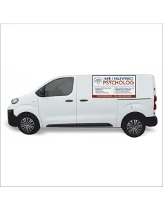 Reklama Naklejka na samochód 0,5 m2 USŁUGI PSYCHOLOGICZNE