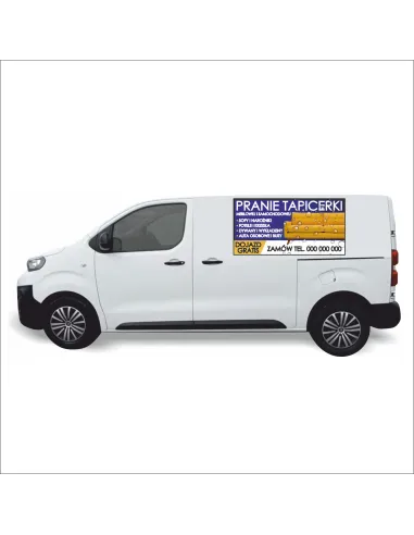 Reklama Naklejka na samochód 0,5 m2 PRANIE TAPICERKI
