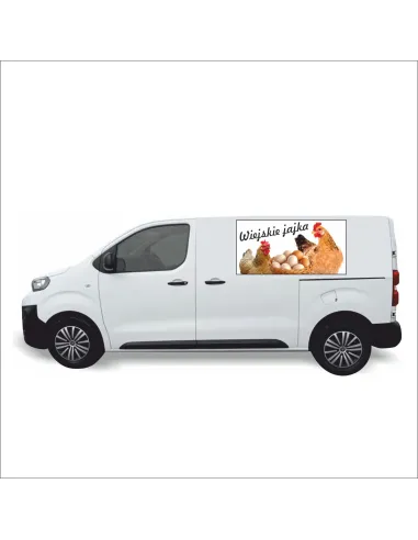 Reklama Naklejka na samochód 0,5 m2 WIEJSKIE JAJKA