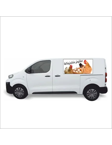 Reklama Naklejka na samochód 0,5 m2 WIEJSKIE JAJKA