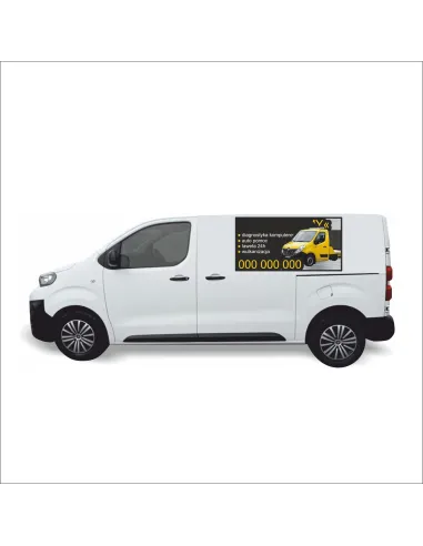 Reklama Naklejka na samochód 0,5 m2 AUTO POMOC/ LAWETA