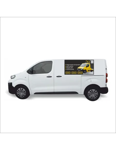 Reklama Naklejka na samochód 0,5 m2 AUTO POMOC/ LAWETA
