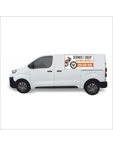 Reklama Naklejka na samochód 0,5 m2 SERWIS I SKUP