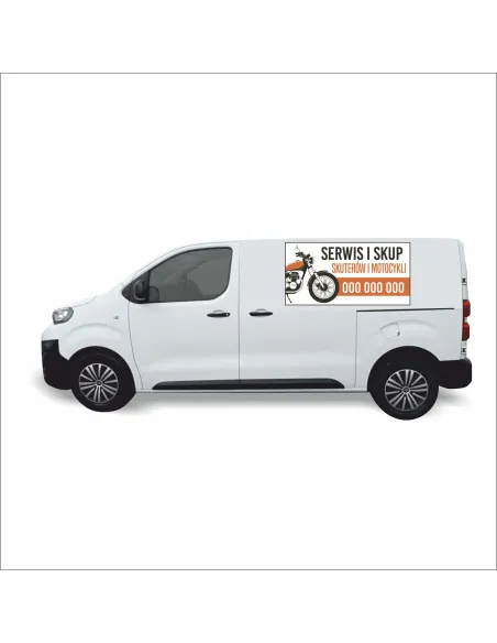 Reklama Naklejka na samochód 0,5 m2 SERWIS I SKUP