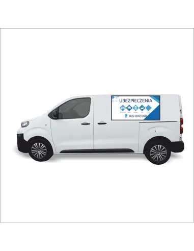 Reklama Naklejka na samochód 0,5 m2 UBEZPIECZENIA
