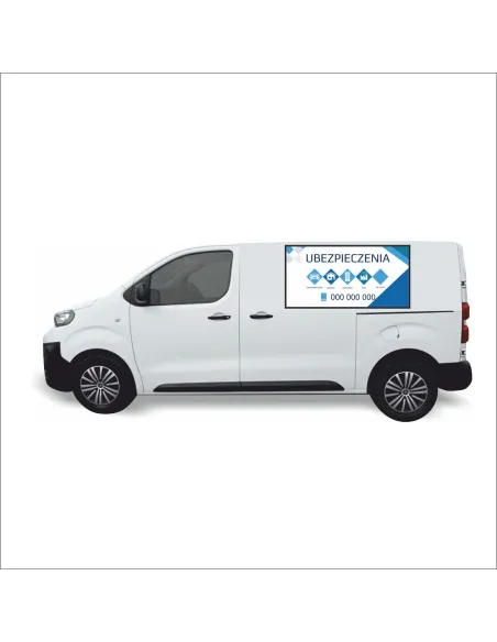 Reklama Naklejka na samochód 0,5 m2 UBEZPIECZENIA