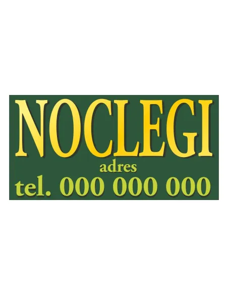 Baner reklamowy gotowe wzory banerów - Noclegi