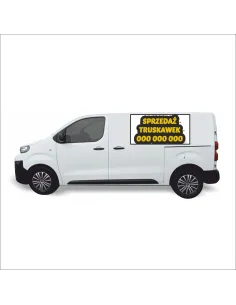 Reklama Naklejka na samochód 0,5 m2 SPRZEDAŻ TRUSKAWEK