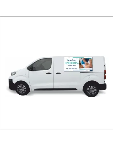 Reklama Naklejka na samochód 0,5 m2 FIZJOTERAPIA