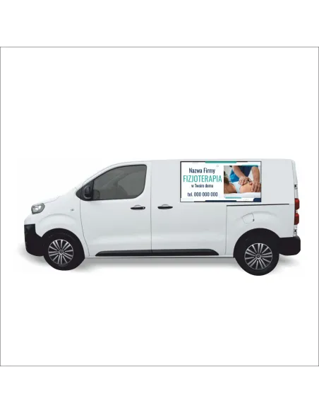 Reklama Naklejka na samochód 0,5 m2 FIZJOTERAPIA