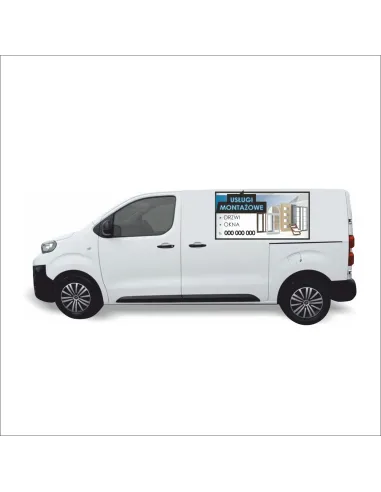 Reklama Naklejka na samochód 0,5 m2 USŁUGI MONTAŻOWE