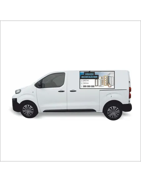 Reklama Naklejka na samochód 0,5 m2 USŁUGI MONTAŻOWE