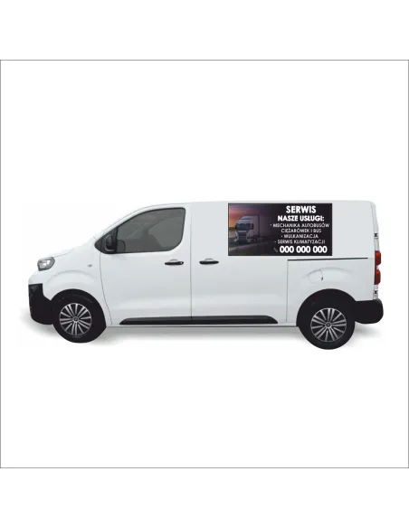 Reklama Naklejka na samochód 0,5 m2 SERWIS
