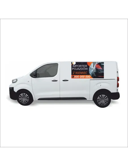 Reklama Naklejka na samochód 0,5 m2 IMPORTER POJAZDÓW