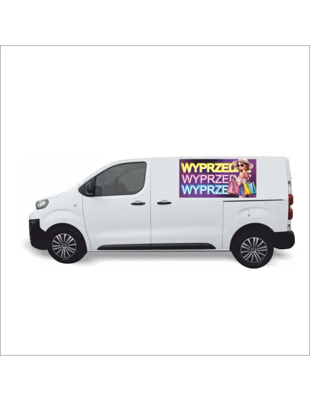Reklama Naklejka na samochód 0,5 m2 WYPRZEDAŻ