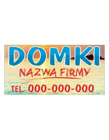 Baner reklamowy gotowe wzory banerów - Domki