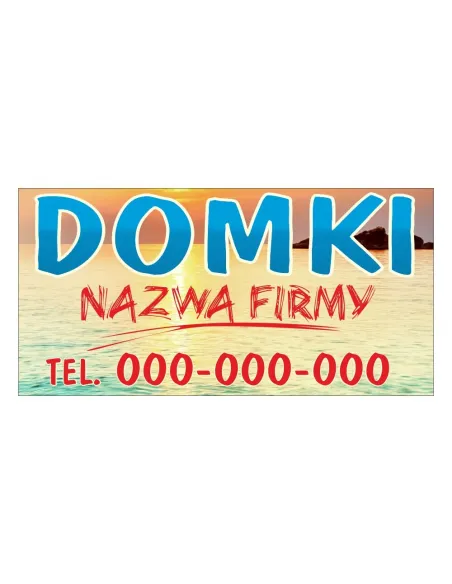 Baner reklamowy gotowe wzory banerów - Domki