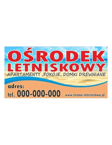 Baner reklamowy gotowe wzory banerów - Ośrodek letniskowy
