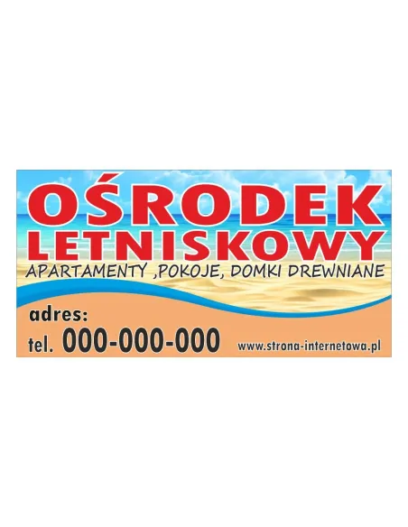 Baner reklamowy gotowe wzory banerów - Ośrodek letniskowy
