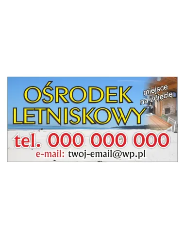 Baner reklamowy gotowe wzory banerów - Ośrodek letniskowy
