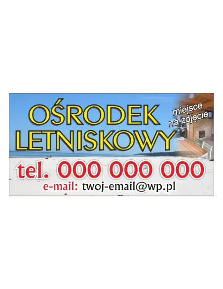 Baner reklamowy gotowe wzory banerów - Ośrodek letniskowy