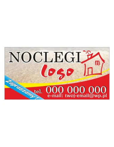 Baner reklamowy gotowe wzory banerów - Noclegi