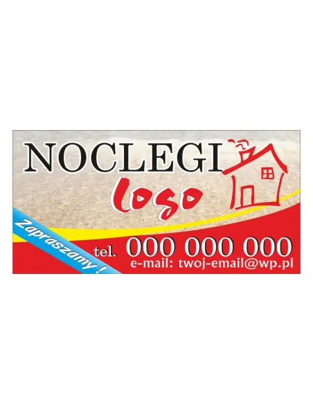 Baner reklamowy gotowe wzory banerów - Noclegi