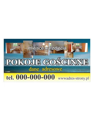 Baner reklamowy gotowe wzory banerów - Pokoje gościnne