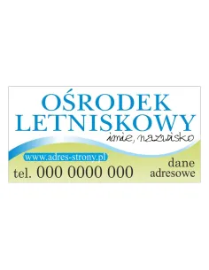 Baner reklamowy gotowe wzory banerów - Ośrodek letniskowy