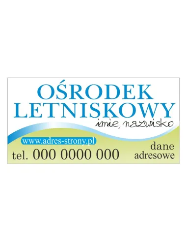 Baner reklamowy gotowe wzory banerów - Ośrodek letniskowy