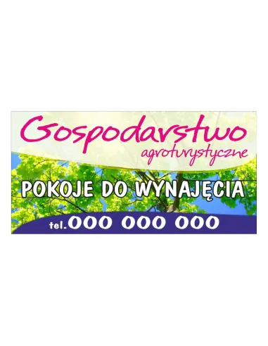 Baner reklamowy gotowe wzory banerów - Gospodarstwo artystyczne