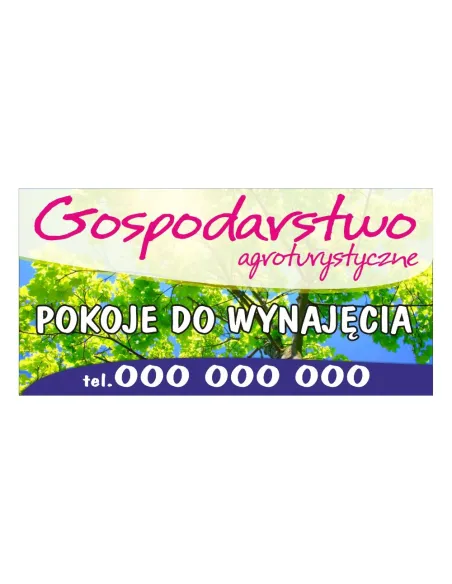 Baner reklamowy gotowe wzory banerów - Gospodarstwo artystyczne