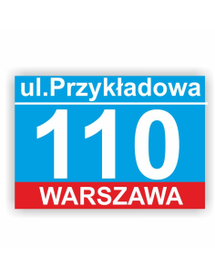 Tablica posesyjna z numerem domu 21x15 cm
