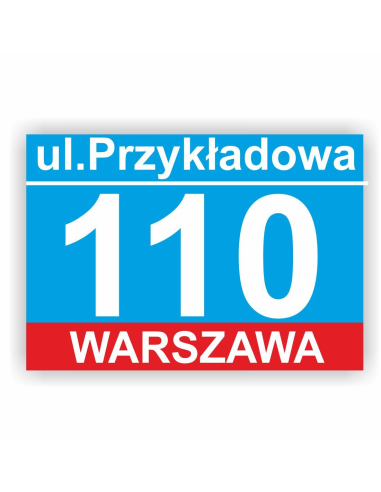 Tablica posesyjna z numerem domu 21x15 cm