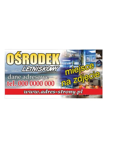 Baner reklamowy gotowe wzory banerów - Ośrodek letniskowy