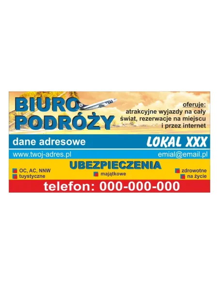 Baner reklamowy gotowe wzory banerów - Biuro podróży