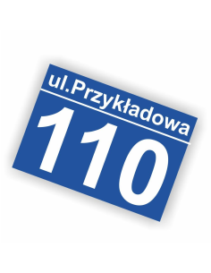 Tablica posesyjna z numerem domu 40x30 cm