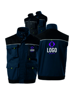 KAMIZELKA ROBOCZA Z WŁASNYM HAFTEM NADRUKIEM LOGO